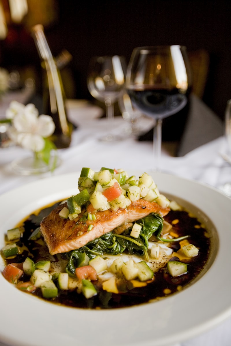 Pan-seared Atlantic salmon
